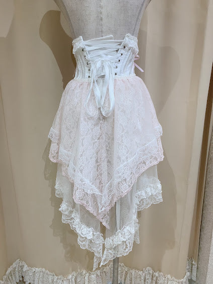 majoh♡ TIERED SIDE TAIL VERY SHORTCORSET TIERED SIDE TAIL VERY SHORT CORSET ver.2 (WHITE) – MAJOH