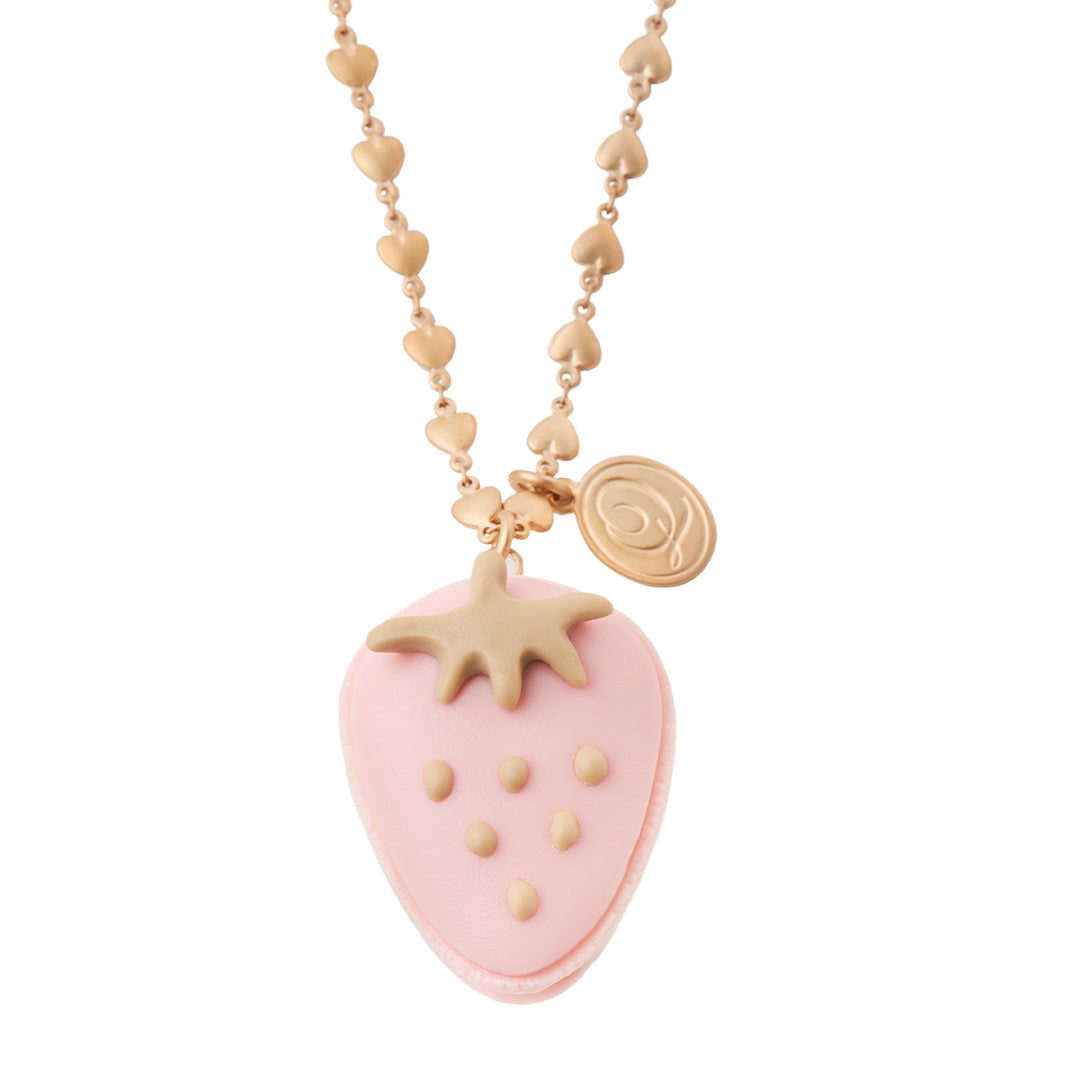 The Strawberry Macaron Necklace (Pink) | Q-pot. | Wunderwelt Fleur