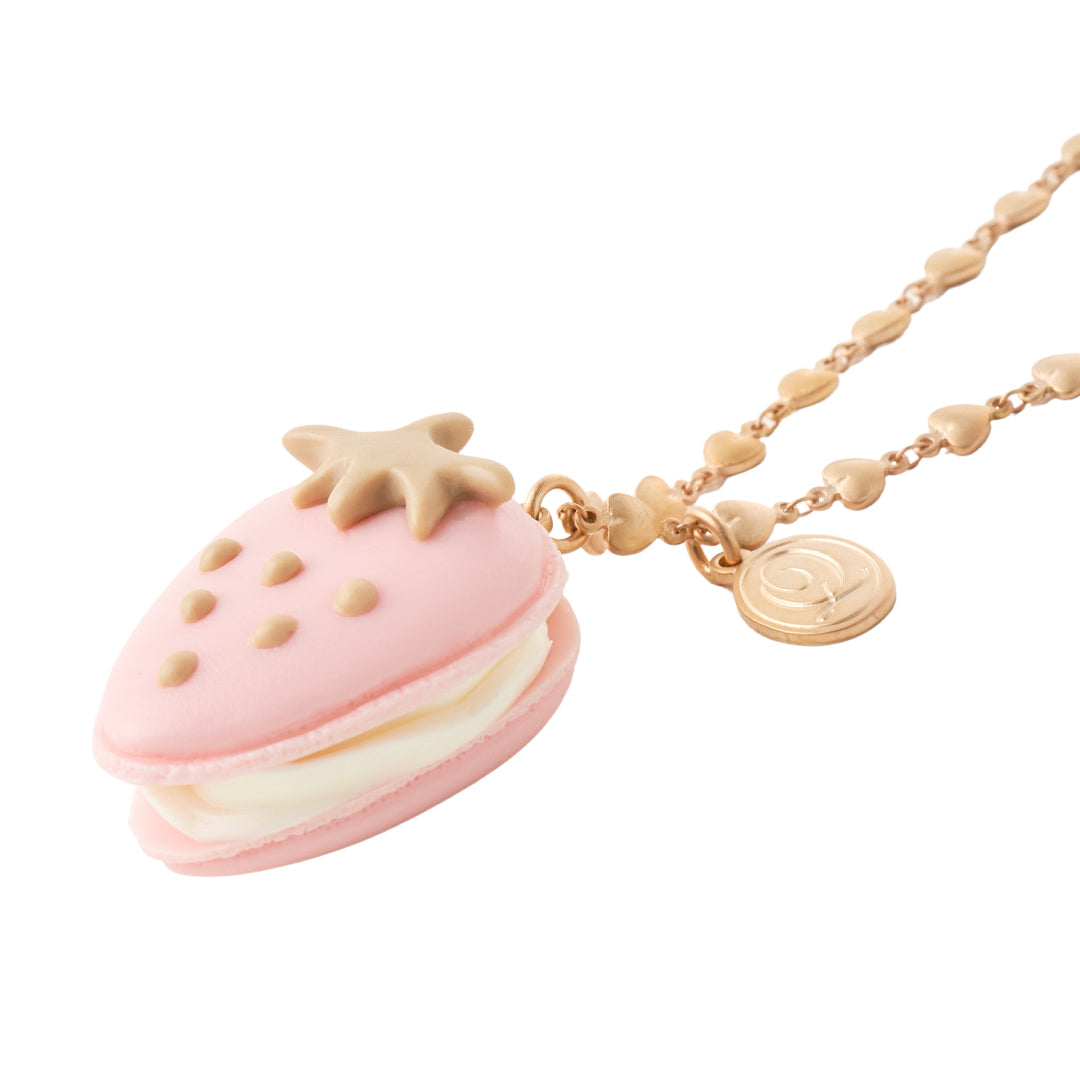 The Strawberry Macaron Necklace (Pink) | Q-pot. | Wunderwelt Fleur