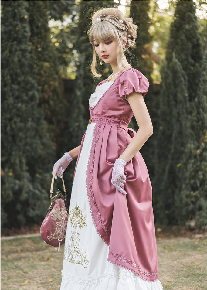 The Nightingale and the Rose Embroidered Empire Waist Long OP