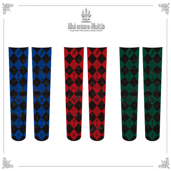 Diamond Print Overknee Socks | Moi-même-Moitié | Wunderwelt