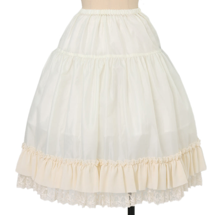 Innocent World♡裾レースペチコート♡生成り Innocent World｜クロスレースペチスカート（再販）Cross Lace