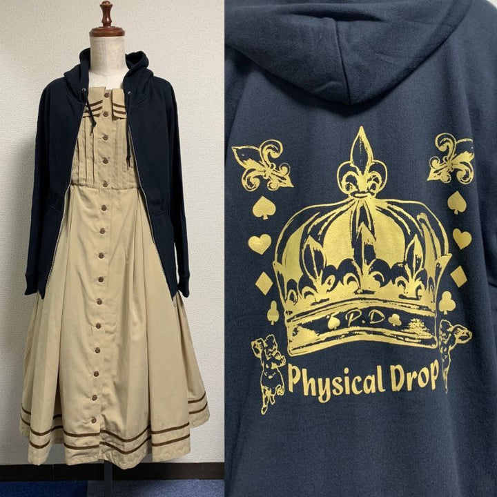 王冠プリント・ジップパーカー | PhysicalDrop | ロリータ