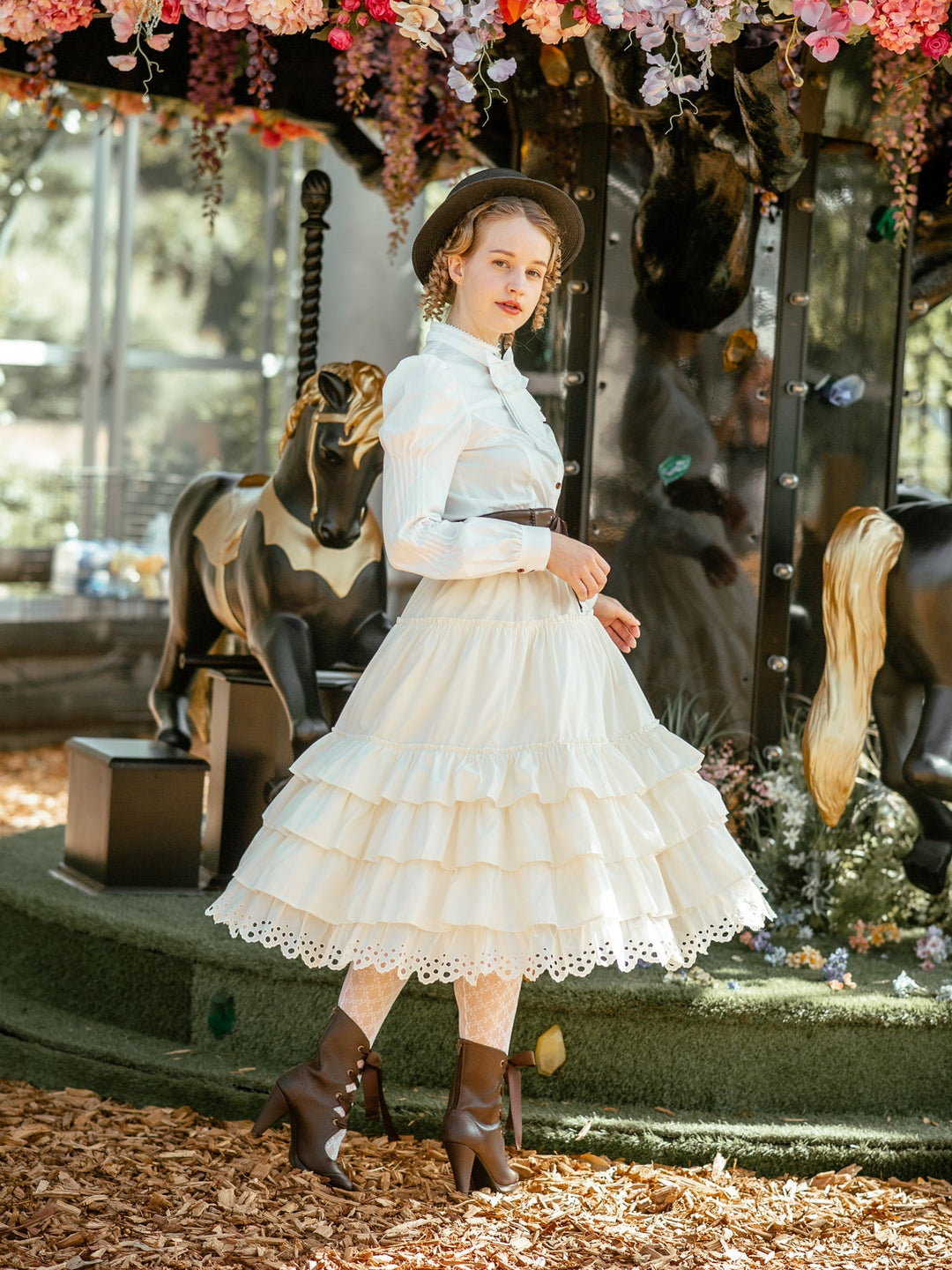送料無料 ギフト お取寄せ】コットンフリルロングペチコート maiden Victorian | スカート
