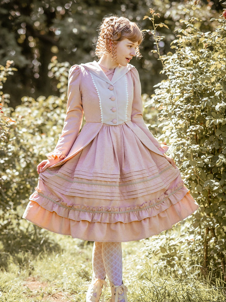 Victorian Maiden ティーローズワンピース ジャガード生地 ピンク