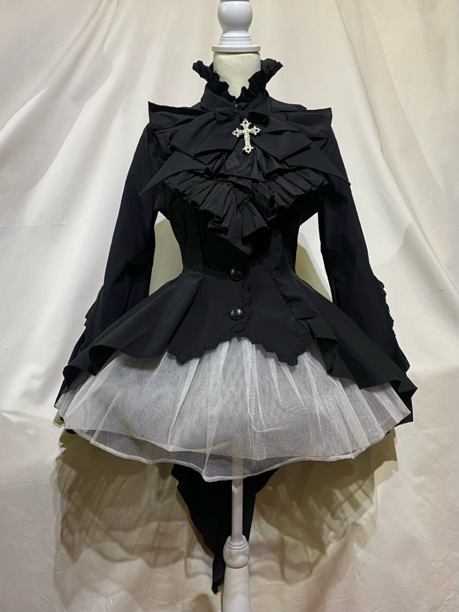 ボリュームタイ付きブラウス付き風ジャケット | MARBLE