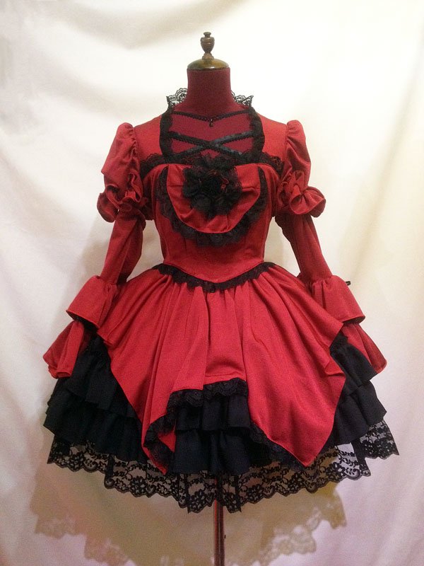 M*G様 MARBLE 姫袖付きドレスワンピース パニエセット ◇受注商品◇別衿・姫袖付きドレスワンピース：白×白フリル - MARBLE