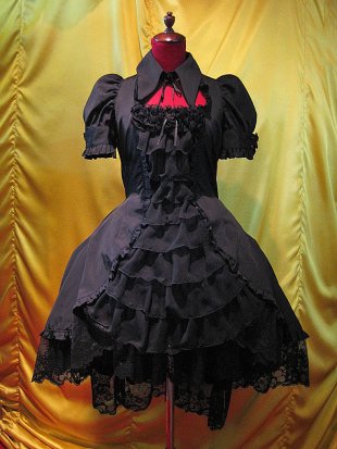 marble 別襟、姫袖つきワンピース　ピンク　新品 別衿・姫袖付きドレスワンピース：ピンク×白フリル - MARBLE