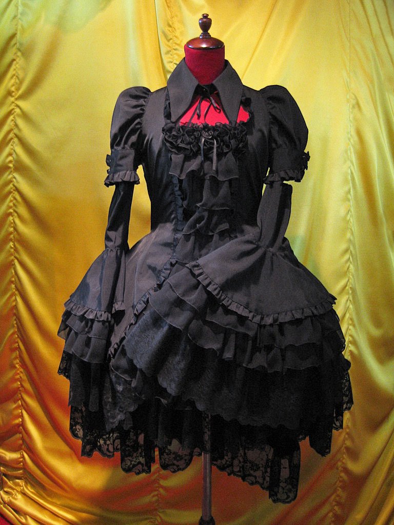 MARBLE　ゴスロリ　ワンピース　姫袖 別衿・姫袖付きドレスワンピース (L~LLサイズ) | MARBLE