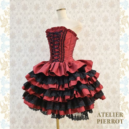 【今月まで】pium コルセットドールミニワンピース ピンク コルセットドールミニワンピース – pium