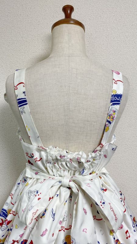 PhysicalDrop*くまのハッピーマーチシャーリングジャンパースカート*白 くまのハッピーマーチJSK【白系】 | PhysicalDrop | ロリータ