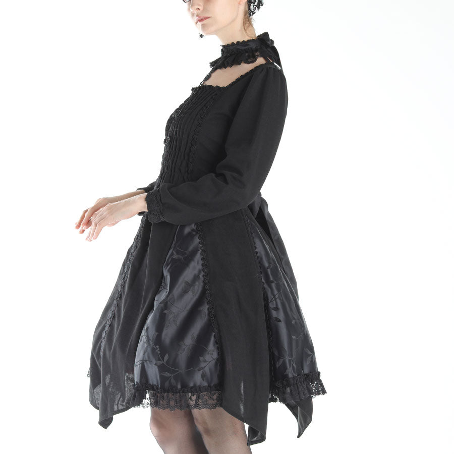 FRONT LACE FLOWER ONE PIECE | MAJOH | ロリータ ゴスロリ ゴシック