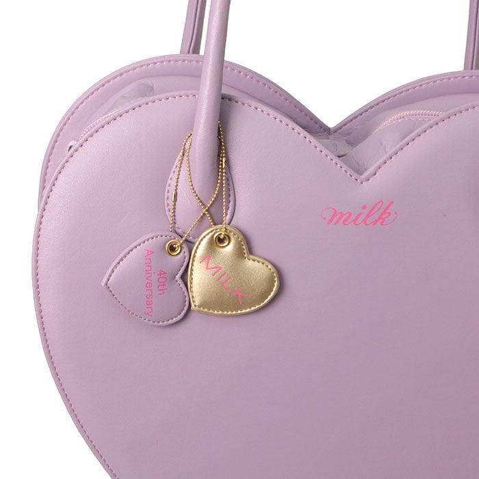 MILK 40th Anniversary ハートバッグ ラベンダー 極美品】MILK ミルク ハートバッグ ラベンダー 40周年 送料無料