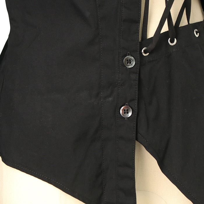 USED】【Mサイズ】編み上げ変形シャツ | BLACK PEACE NOW Wunderwelt