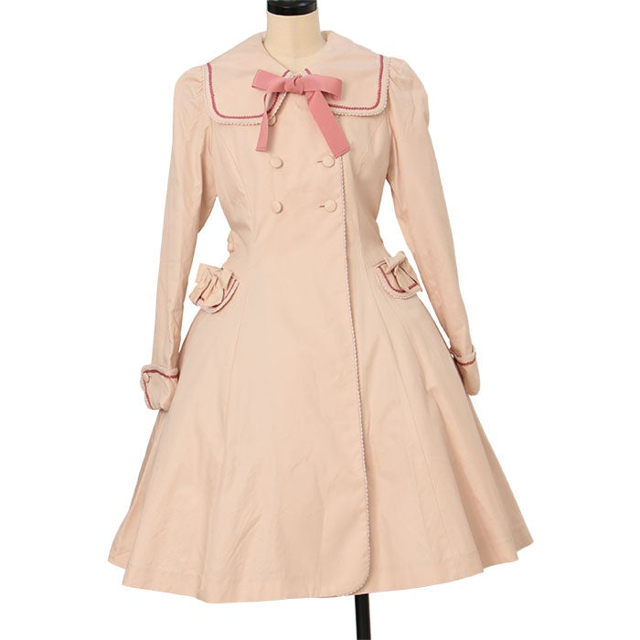 USED】リボン付セーラーカラーコートドレス | Victorian maiden