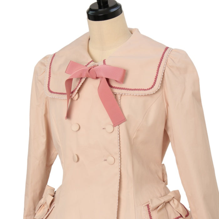 USED】リボン付セーラーカラーコートドレス | Victorian maiden