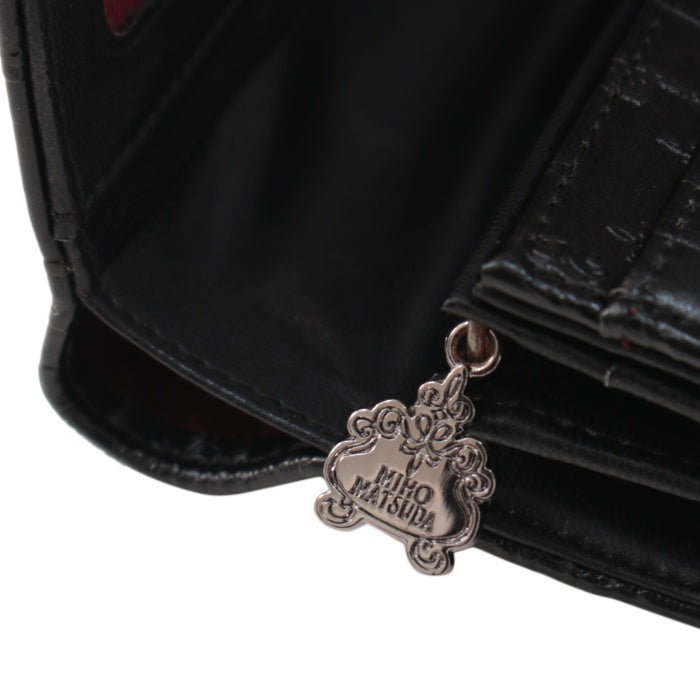 MIHO MATSUDA ブラックレザー ミニ財布 USED】鍵柄折り財布 | MIHO MATSUDA | ロリータ ゴスロリブランド服