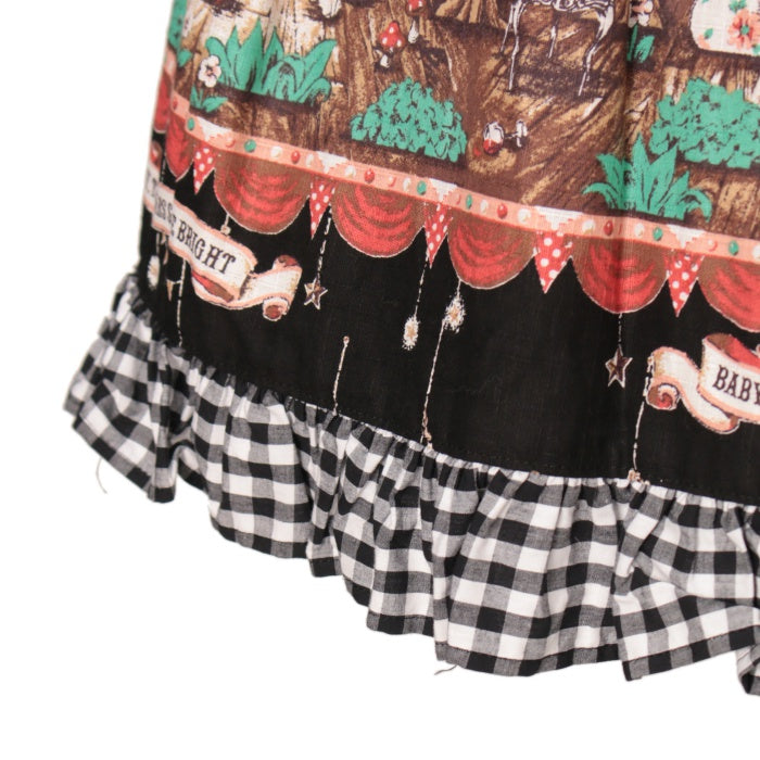 USED】My little red riding hood柄ギンガムジャンパースカート | BABY