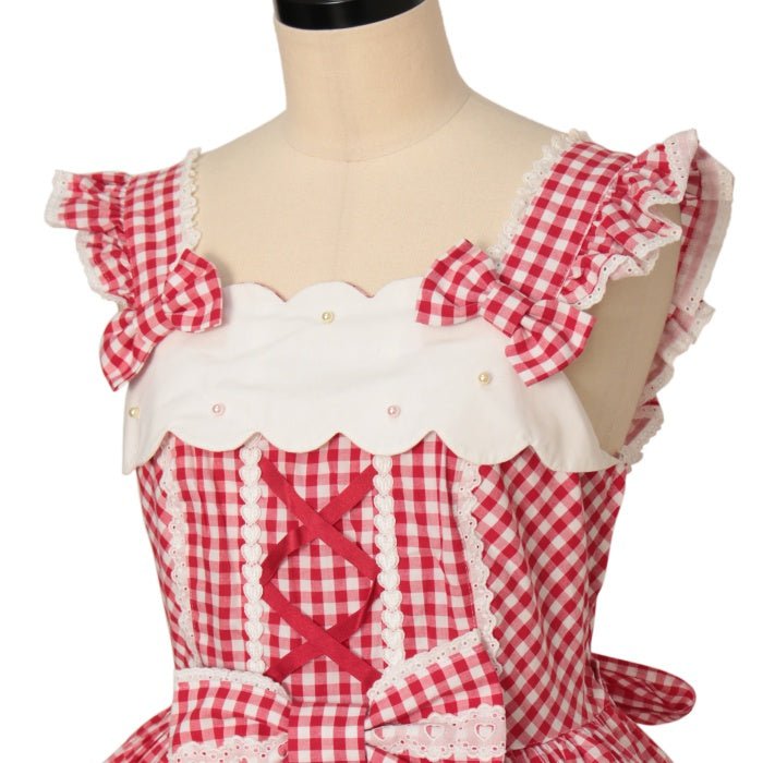 Angelic Prettyスウィートケーキポッケjsk赤 USED】スウィートケーキポッケジャンパースカート | Angelic Pretty