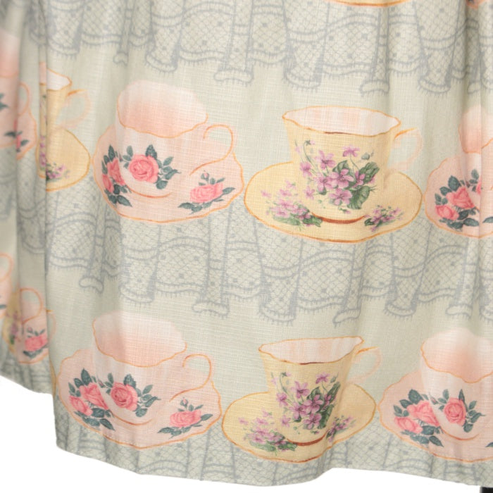 【USED】『Floral Teacup』袖付ワンピース