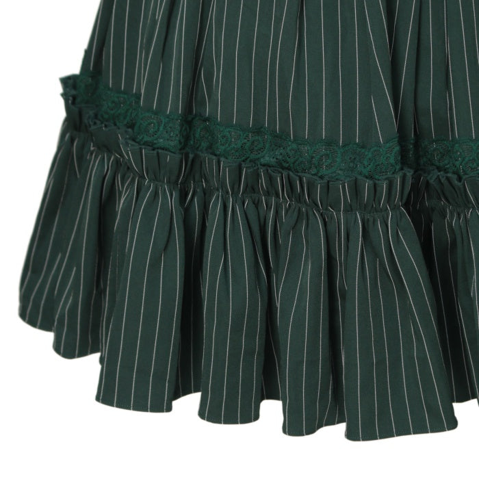 オッズオン ミニスカート OZZON オッズオン ストライプ フレアスカート