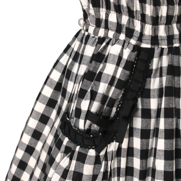USED】ギンガムチェックシャーリングジャンパースカート | BABY, THE