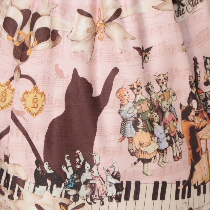 USED】Meow Meow Symphony柄ベビードールジャンパースカート | BABY