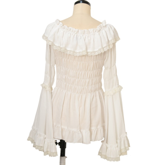 ATELIER PIERROT / オフショルダーシャーリングカットソー  ホワイト Y-25-06-03-056-EL-BL-SZ-ZY ATELIER-PIERROT on X: 