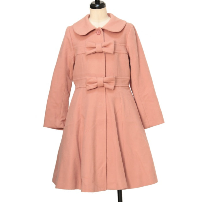 Leur Getter ポンポン付きコート Leur getter リボンコート 赤 Aライン