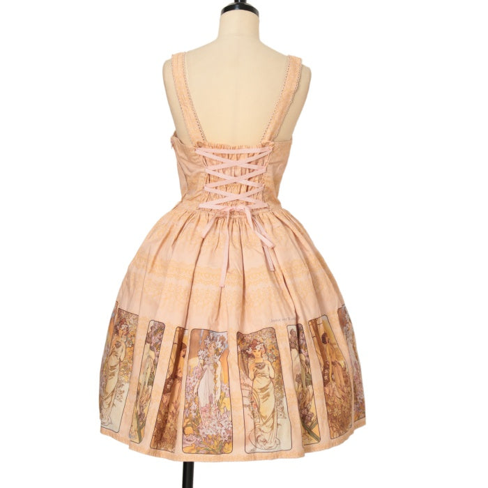 ミュシャノースリーブドレス 107cm丈 Lサイズ Innocent World USED】【Mサイズ】ミュシャノースリーブドレス| Innocent World