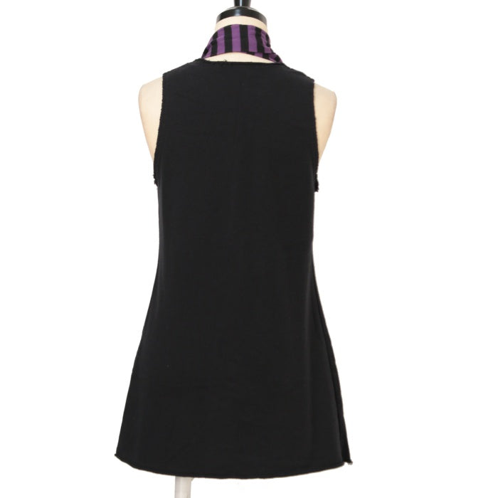 USED】【PEACE NOWMサイズ】ストール付プリントタンクトップ | BLACK
