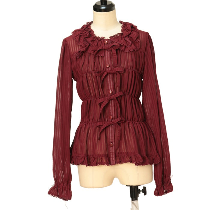 morphose スクエアあきリボンブラウス 新品未使用タグ付き USED】スクエアあきリボンブラウス | metamorphose | ロリータ