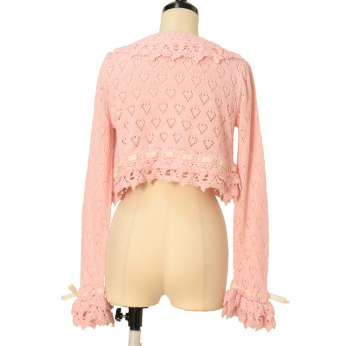 Angelic Pretty 透かし編み　ボレロ　ピンク Angelic Pretty 透かし編み ボレロ ピンク Angelic Pretty ハート