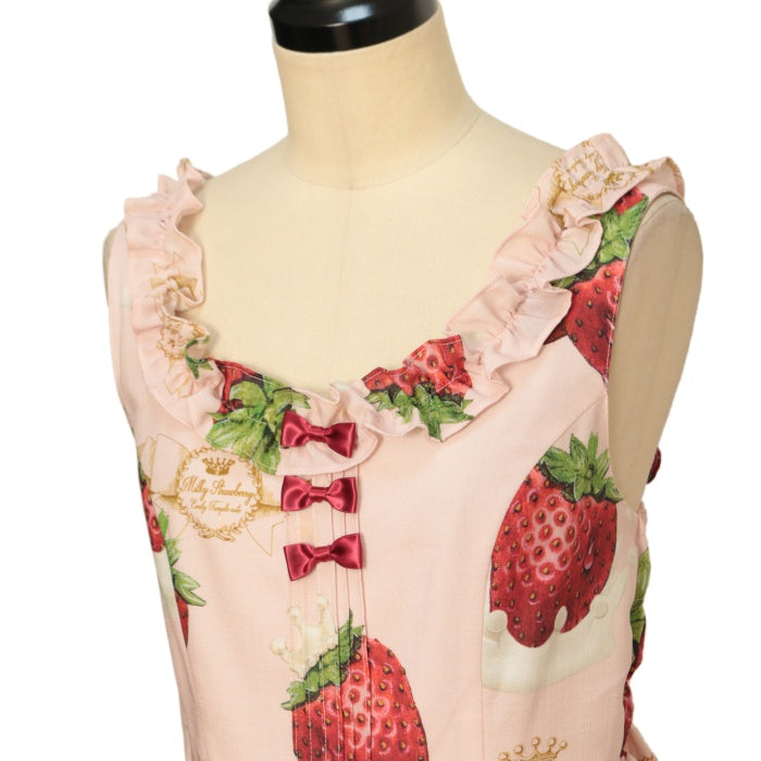 USED】Creamy Strawberry ノースリーブワンピース | Emily Temple cute