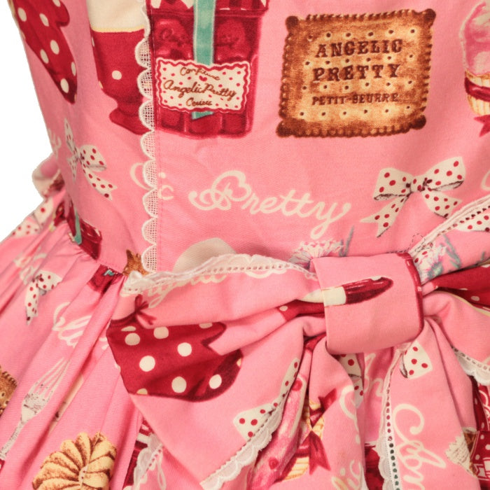 Angelic Pretty French Cafe ジャンスカ French Cafe切替ジャンパースカート 黒