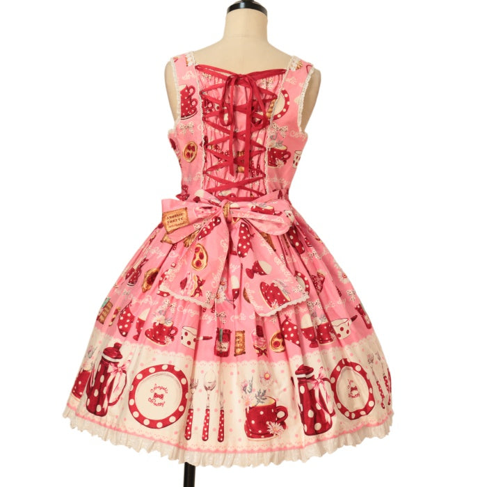 USED】French Cafe切替ジャンパースカート | Angelic Pretty