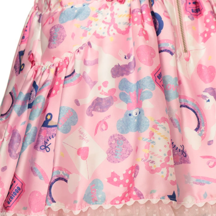 Angelic Pretty サロペット ピンク USED】Girly Stickerサロペット