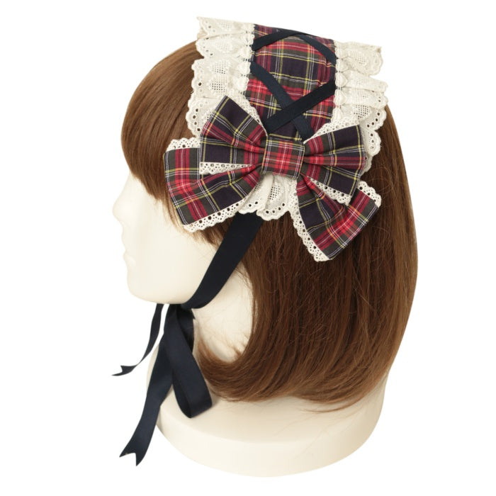angelic pretty タータンチェック リボン ヘッドドレス Plaid Tartan Check Ribbon Headdress by Angelic Pretty