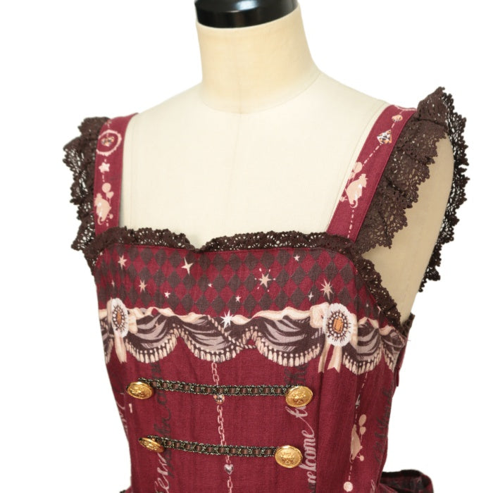 USED】月夜の夢のエレクトリック・サァカス柄ジャンパースカートⅠ