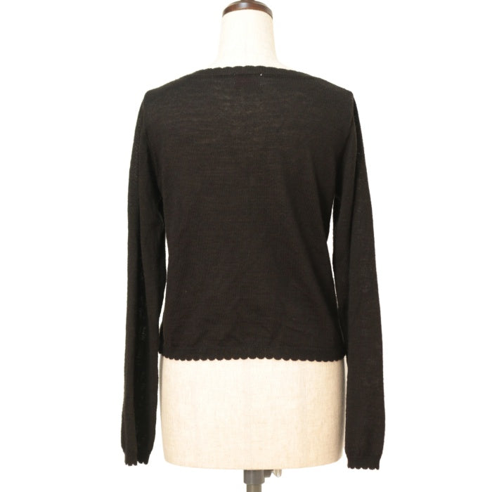 Angelic Pretty クラウンニットカーデ　クロ Chocolate Crown Embroidered Knit Cardigan by Angelic Pretty