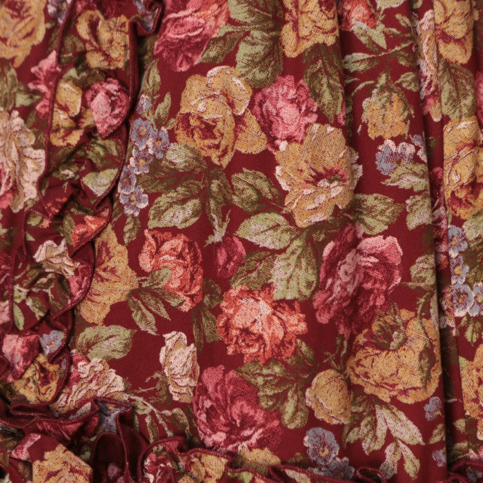 【美品】メタモルフォーゼ ゴブランプリント フリル ドレープ ジャンパースカート ゴブラン風くまちゃんレースアップフリルジャンパースカート