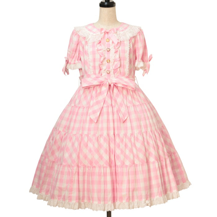 アンジェリックプリティ　メルヘンチェックワンピース ギンガムチェック USED】メルヘンチェックワンピース(ギンガム) | Angelic Pretty