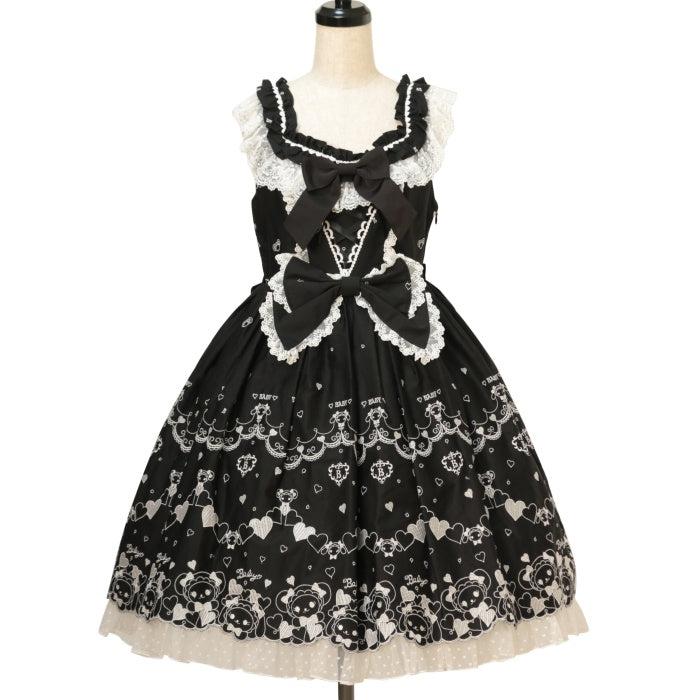 USED】くみゃちゃんのLove Heart EmbroideryジャンパースカートⅡ