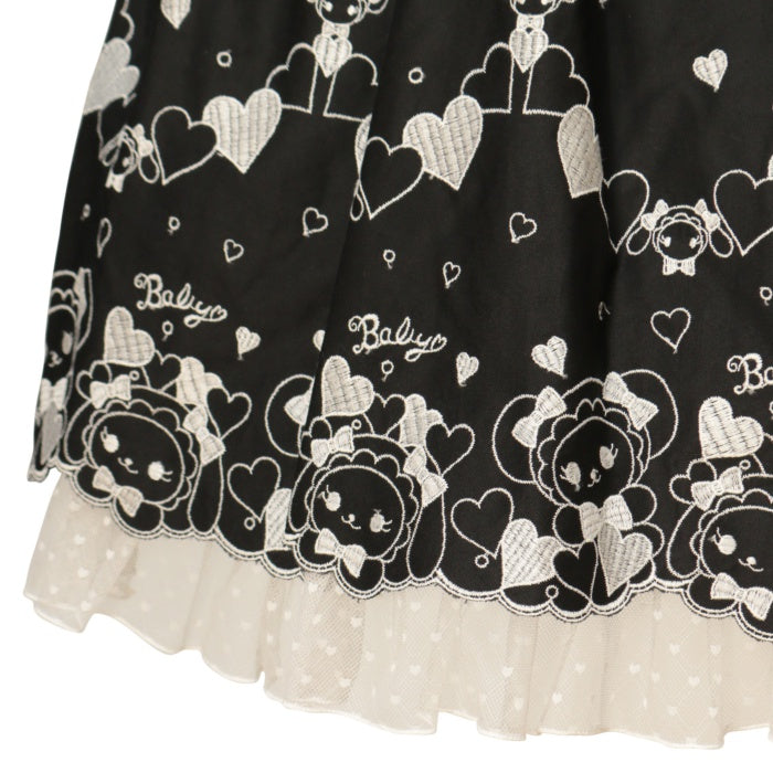 USED】くみゃちゃんのLove Heart EmbroideryジャンパースカートⅡ