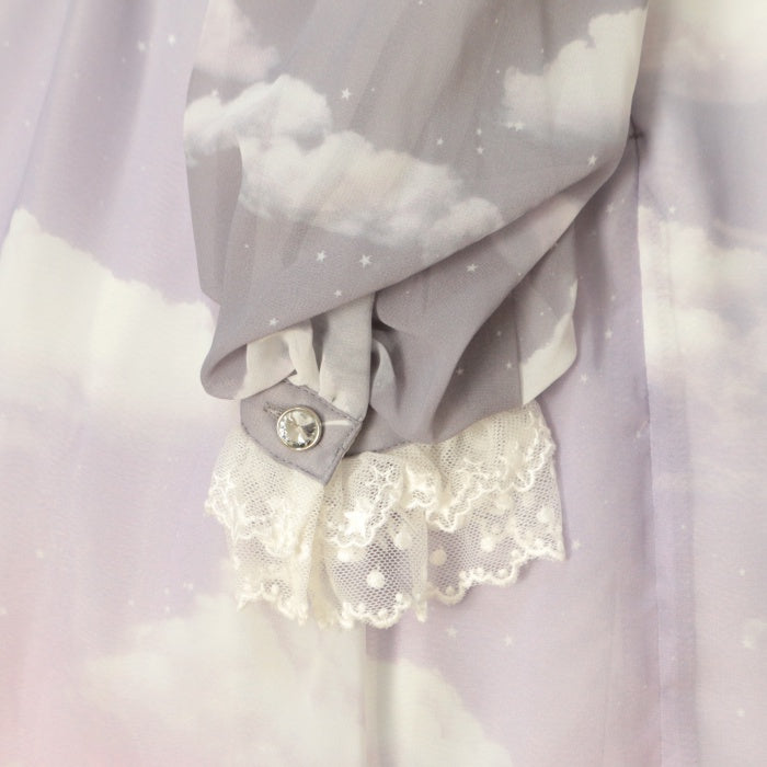 USED】Misty Sky Brilliant ColorワンピースSet（グレー×ピンク