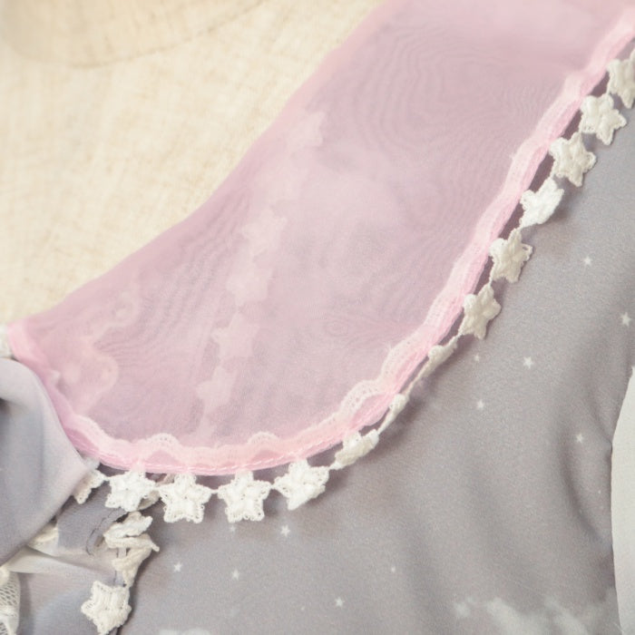 USED】Misty Sky Brilliant ColorワンピースSet（グレー×ピンク