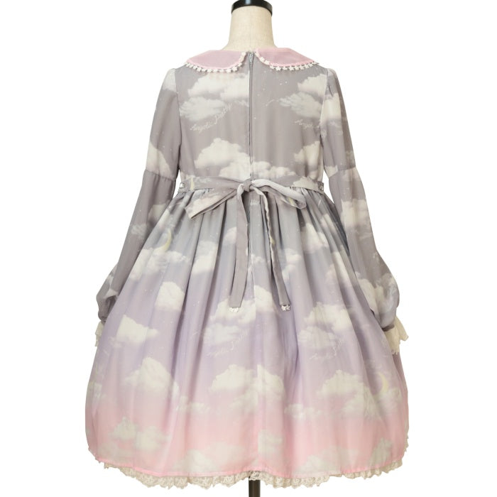 Misty Skyロリータワンピース 長袖 リボン付き USED】Misty Sky