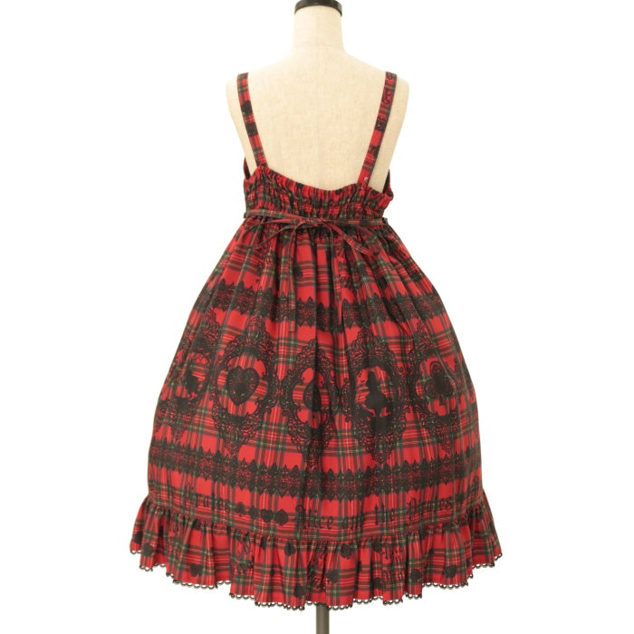 6/19 20時削除　アリスのトランプタータン柄ジャンパースカート＋カチューシャ Alice's Cards Lace Tartan Check JSK I by Alice and the Pirates