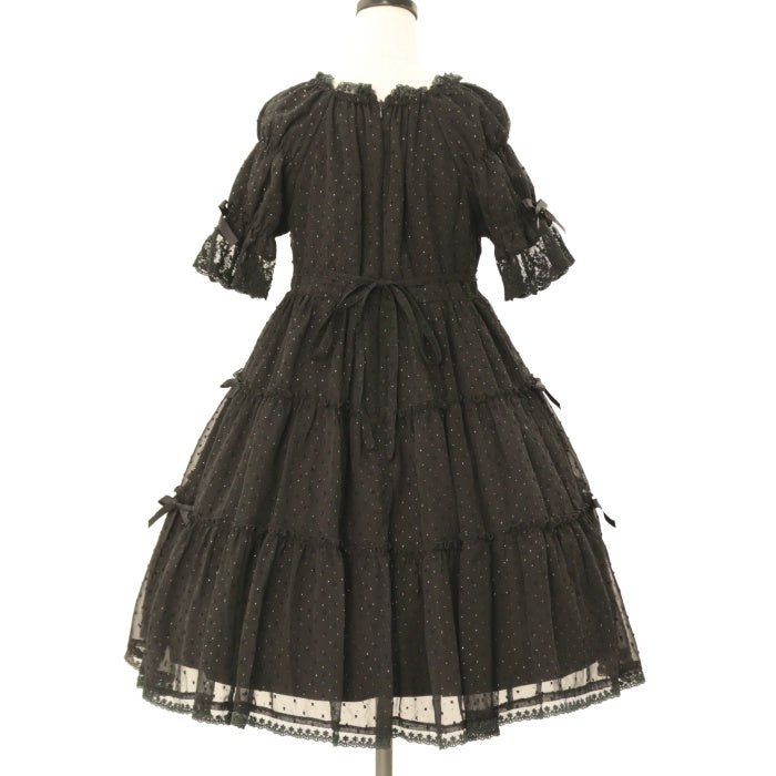 【BABY】ラメドットシフォンデザートワンピース BABY】ラメドットシフォンデザートワンピース