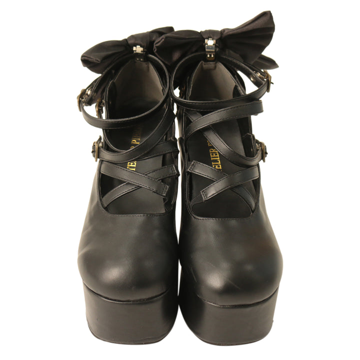 USED】【Mサイズ】レースアップ厚底パンプス | ATELIER-PIERROT